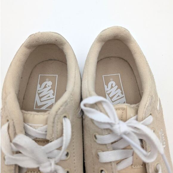 Vans Seldan Platform Sneaker Shoes Round Toe Women's Beige Suede Size US8 EU38.5 - Picture 3 of 13